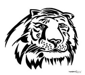   Dessins et illustrations  Tte de tigre dessin stylo feutre