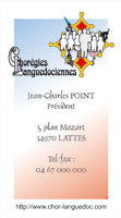Carte professionnel du prsident des Chorgies languedocienne